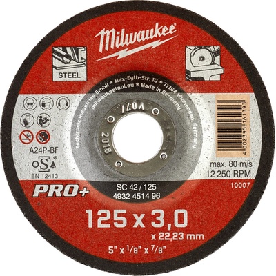 Milwaukee Rezný kotúč 125 x 3 mm 4932451496