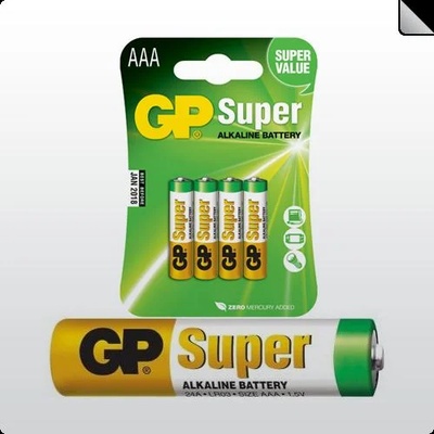GP Batteries Супер алкална батерия, lr03 1.5v, 4 бр. /блистер b1311 (gp24a-2u4)