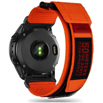 Tech-Protect Текстилна каишка за Garmin Fenix 5 / 6 / 6 Pro / 7 от Tech-Protect Scout Pro - Оранжев (5906302309375)