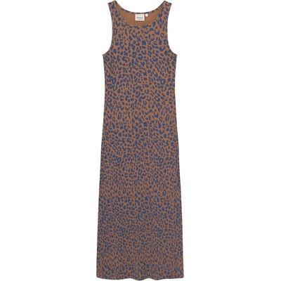 DEDICATED Дамска рокля Dedicated Women's Rib Dress Motala Dress - Leopard Light Brown - размер XL (134-1071-0915)