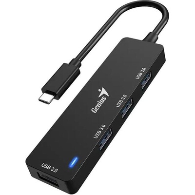 Genius USB Хъб Genius UH-400, 4 в 1, USB Type-A 3.0 (2113120018)