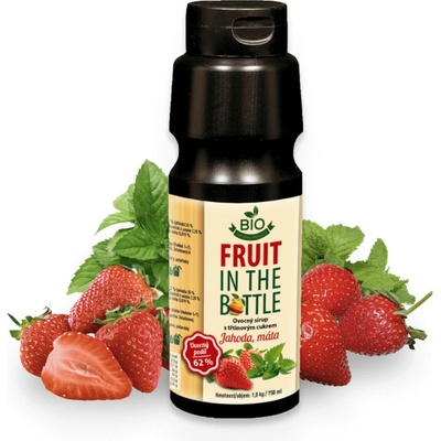 Fruit in the bottle BIO Jahodový sirup s mátou 0,75 l