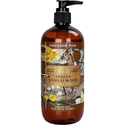 English Soap Company umývací gél na ruky a telo Santalové drevo 500 ml