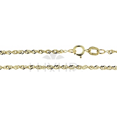 Klenoty Budín Dámský zlatý náramek ze žlutého zlata TWIST 585/1,05gr 18cm 3040003