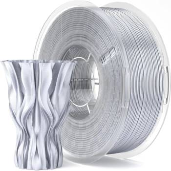 Elegoo SILK PLA -1.75mm-1KG-Cardboard Spool-Silk Silver (50.203.0111)