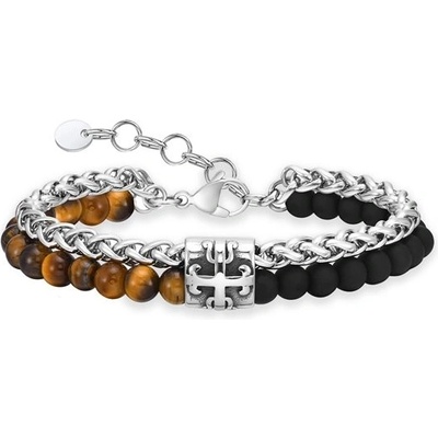 Impress Jewelry náramek z chirurgické oceli a korálky Templar 2405291612573587-1