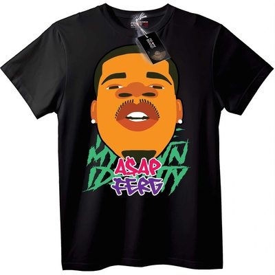NOONEBRAND Тениска A$AP Ferg - 2XL, Black