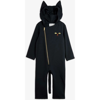Overal teplákový Cat černý Mini Rodini