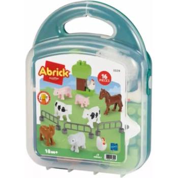 Ecoiffier Abrick: Игрови комплект „Животни от фермата - 16 части (7900003329)