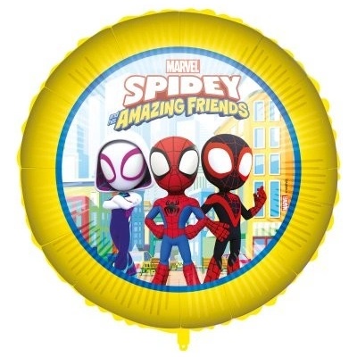Procos s.a. Foliový balonek kruh Spidey a jeho přátelé s těžítkem, 45 cm