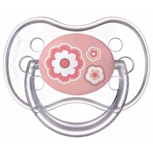 Canpol Силиконова залъгалка Canpol - Newborn Baby, 0-6 месеца, розова (22/580_pin) - ozone