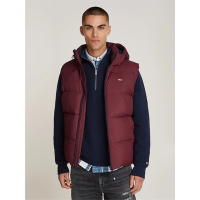 Tommy Jeans Essential Down Vest - Deep Rouge