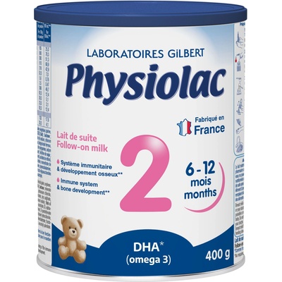 Physiolac Адаптирано мляко за кърмачета Physiolac - 2, 6-12 м, 400 g (10057131)