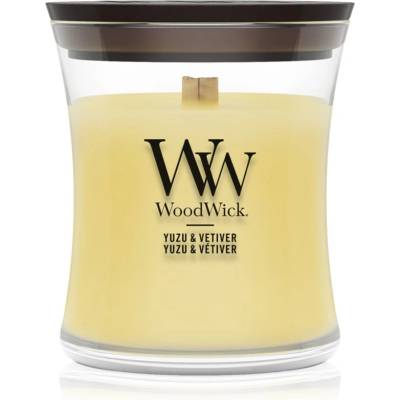 WoodWick Yuzu & Vetiver ароматна свещ с дървен фитил 275 гр