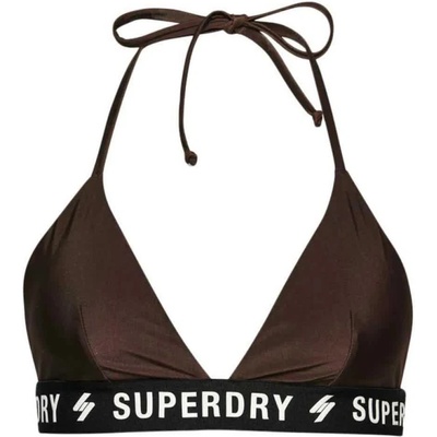 Superdry Code Triangle Elastic bikini top - Brown (Chocolate Brown)