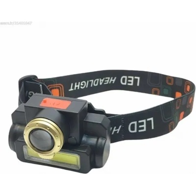 Двоен cob+xpe led челник с акумулаторна батерия и usb зареждане, zoom, bl-102