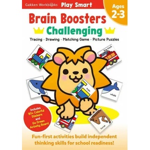 Play Smart Brain Boosters: Challenging - Age 2-3: Pre-K Activity Workbook: Boost Independent Thinking Skills: Tracing, Coloring, Shapes, Cutting, Draw (ISBN: 9784056212181)