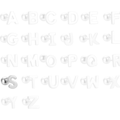 Majya stříbrné náušnice PÍSMENO S 10430