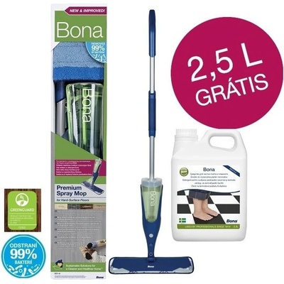 Bona Spray Mop Premium + 2,5 l na tvrdé podlahy