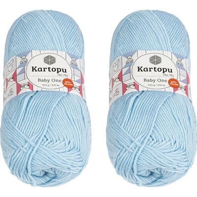 Bellatex SET 2ks Příze BABY ONE 100g / 250 m Světle modrá