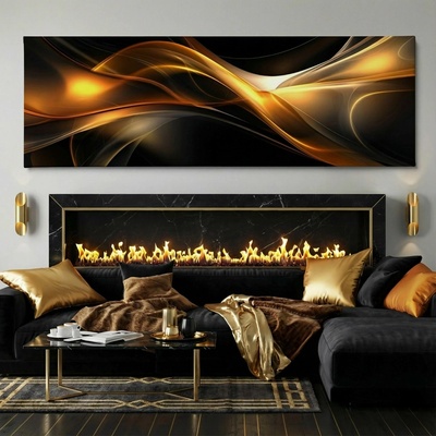 Obraz na plátně - Sonáta solárního záblesku FeelHappy.cz Velikost obrazu (šířka x výška): 120 x 40 cm