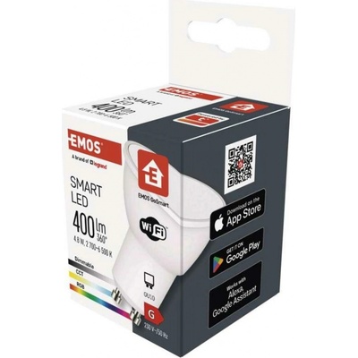 Emos Chytrá LED žárovka GoSmart MR16 GU10 4,8 W 35 W 400 lm RGB stmívatelná Wi-Fi ZQW832R