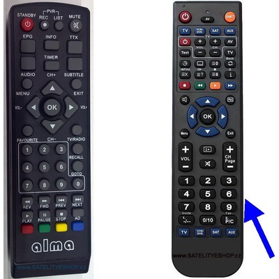 Diaľkový ovládač ALMA 2860