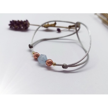 Image 1 of Дамска гривна със злато и естествени камъни