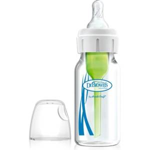 Dr. Brown's Стъклено шише Dr. Brown's Natural Flow Options+ Narrow, 120 ml (72239321324) - ozone