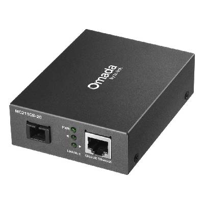 MC211CS-20 RJ45 GbE до 1000 Mbps SM SC WDM Bi-Di оптичен конвертор 1550/1310 20 км (MC211CS-20)