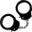 SuperLove Metal Hand Cuffs Black