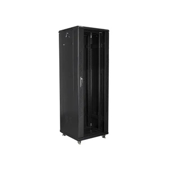 Lanberg Комуникационен шкаф, Lanberg rack cabinet 19" free-standing 37U / 600x600 self-assembly flat pack, black (FF01-6637-12B)