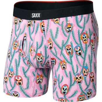 Saxx Мъжко синтетично термобельо Saxx Vibe Xtra Boxer Brief Fly Synthetic base layer - Lucho Libre / Orchid - размер XL (014-2279-2413)