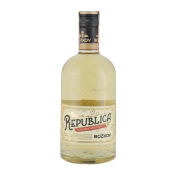 Božkov republika exclusive white 38% 0,7 l (čistá fľaša)
