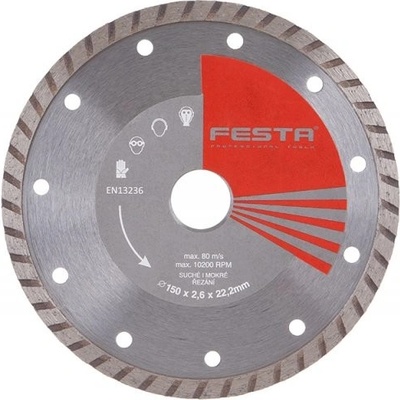 KOTOUČ DIAMANTOVÝ FESTA TURBO 150x22,2 mm