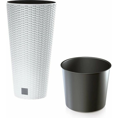 Prosperplast DRTUS300 Kvetináč Rato Tubus + vklad 30cm bielý S449