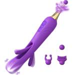 SuperLove Olina Flapping Pen Clitoral Dual Vibrator Purple