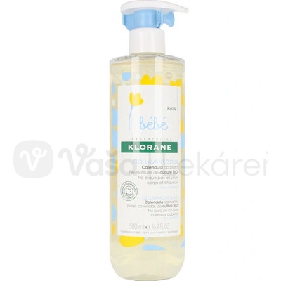Klorane Bébé Jemný umývací gél na telo a vlasy 500 ml