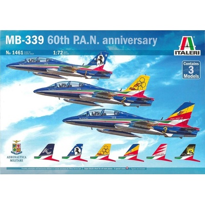 Italeri Macchi MB 339 P.A.N. 60th Anniversary Special Livery Model Kit letadlo 1461 1:72