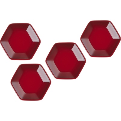 Le Creuset Купички за сосове и дипове Le Creuset шестоъгълни 9, 5 см черешови 4 бр (69259950600030)