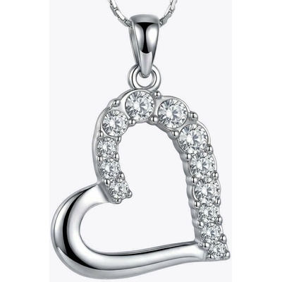 Elanis Jewel Dámský náhrdelník velké srdce s čirými krystaly Swarovski® EJ00032