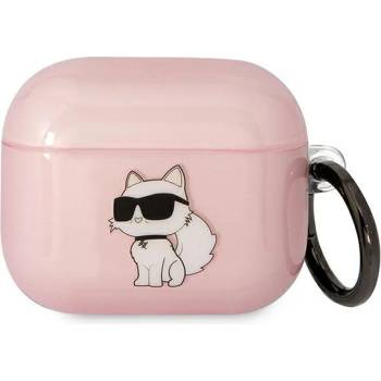 Karl Lagerfeld Кейс Karl Lagerfeld KLA3HNCHTCP за AirPods 3, розов / розов, Ikonik Choupette (KF001573-0)