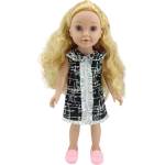 Moni Кукла Moni Toys - Pretty Girl, с черно-бяла рокля, 46 cm (111821)