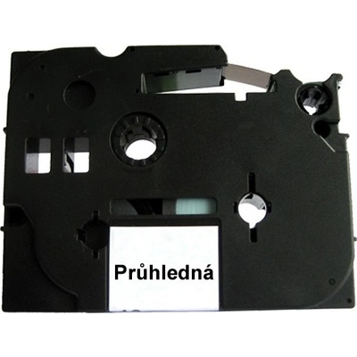 Můj-toner Páska Brother TZ-121 (TZE-121,TZ121,TZE-121, P-touch), 9mm, délka 8m, černá / transparentní, laminovaná - kompatibilní