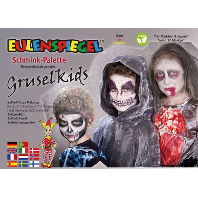 Eulenspiegel Sada barev na obličej 6x5g, Strašidla