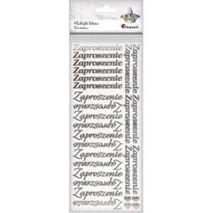 TITANUM Sticker (label) Craft-Fun Series inscription Invitation silver Titanum