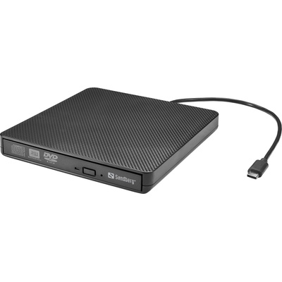 Sandberg USB-C/A DVD Drive оптично дисково устройство DVD Super Multi DL Черен (USB-C/A DVD Drive) (USB-C/A DVD Drive)