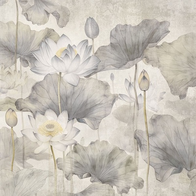 Abstraktní Lotus II 50x50 1 deska