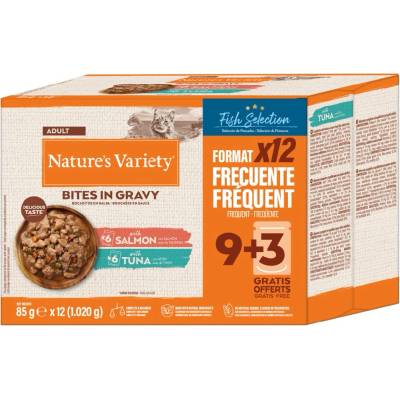 Nature's Variety Bites in Sauce rybí výběr 2 druhy 48 x 85 g
