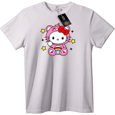 NOONEBRAND Тениска Hello Kitty Дъга - M, Black